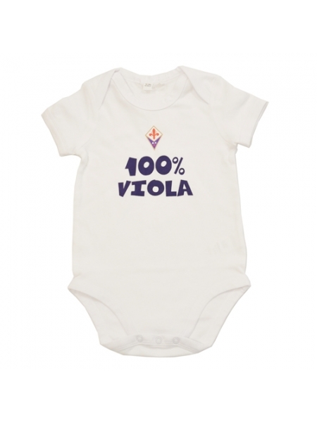 Body bambino con scritta 100% Viola ACF Fiorentina